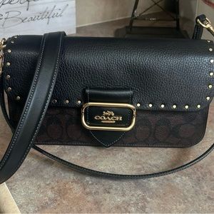 Coach Black and Brown Crossbody Bag